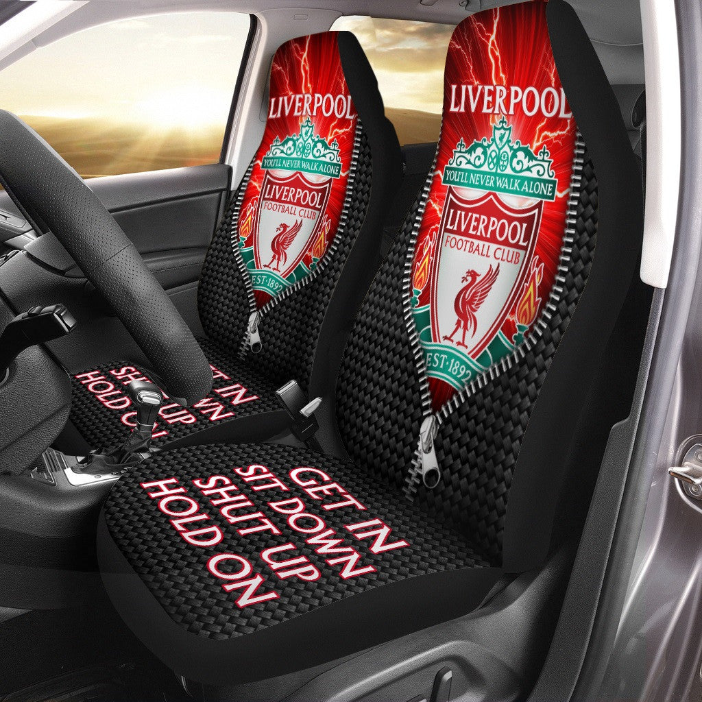 Liverpool Lightning Hold on Funny Car Seat Covers Universal Fit Set 2 Q110907