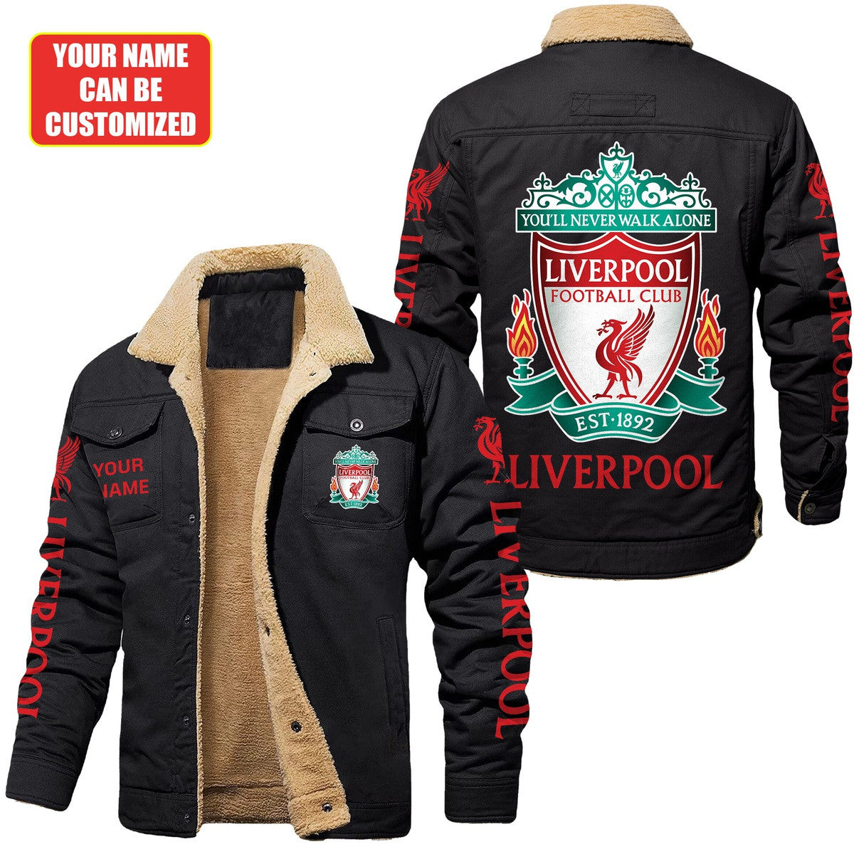 Personalized Liverpool Fleece Thermal Cotton Jacket S120911