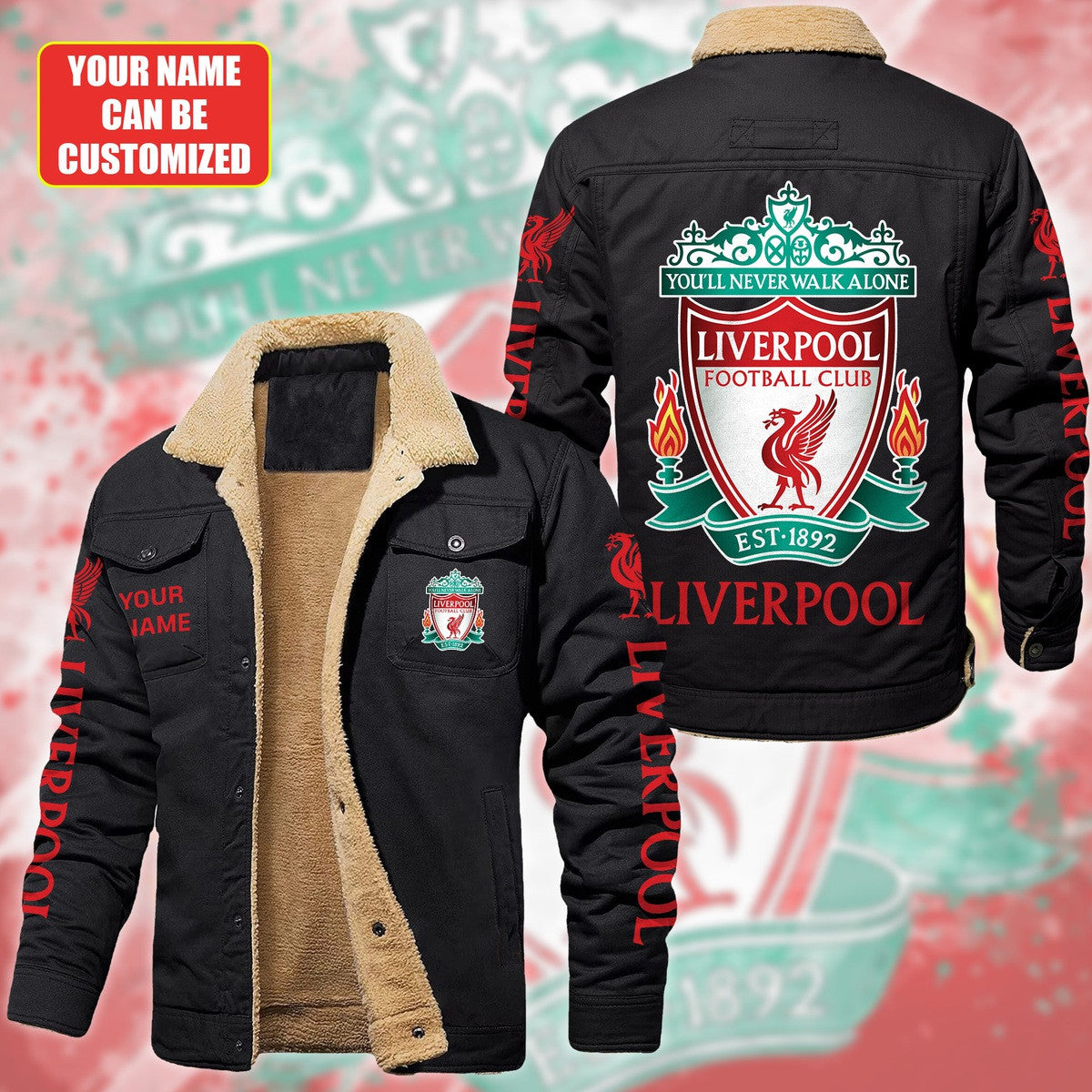 Personalized Liverpool Fleece Thermal Cotton Jacket S120911