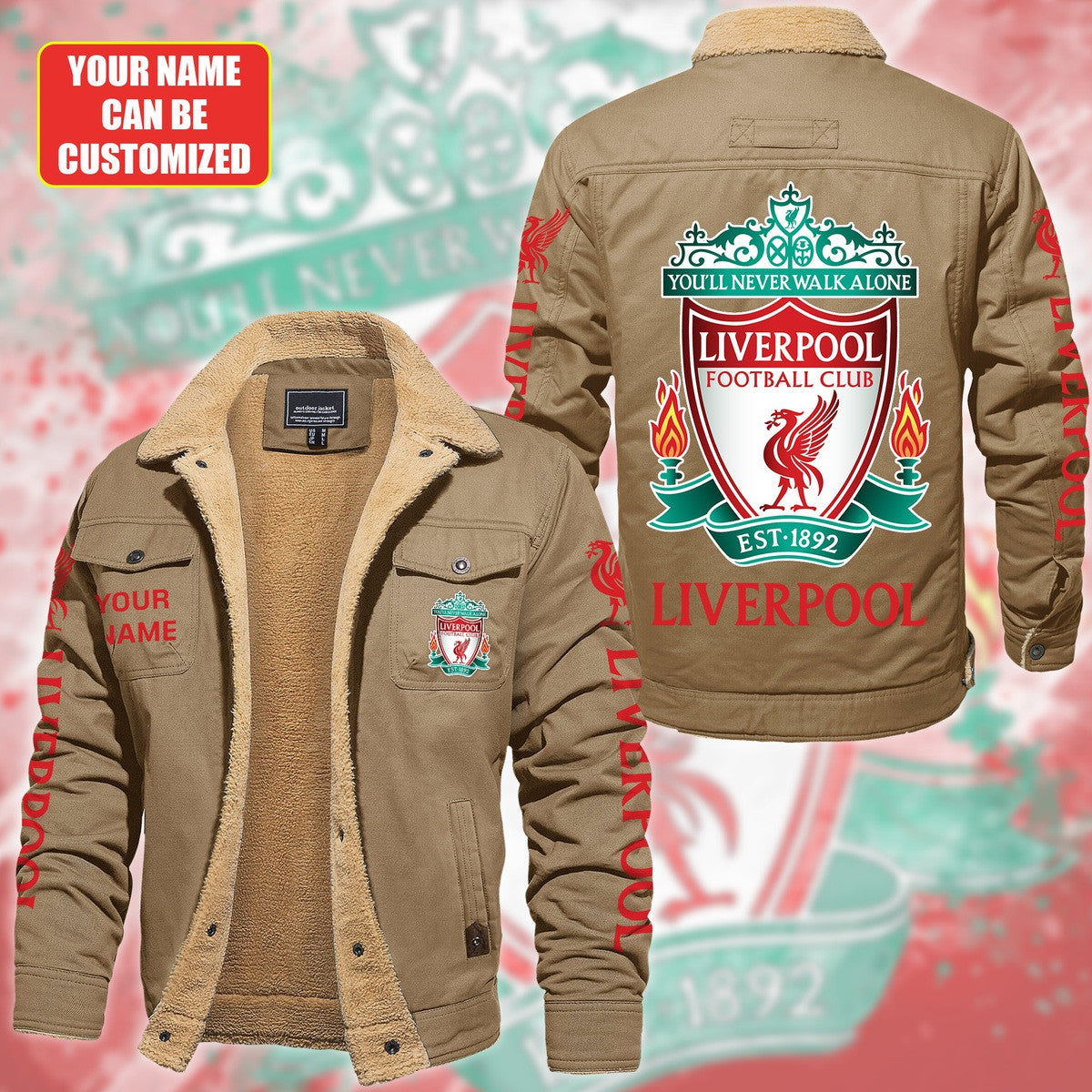Personalized Liverpool Fleece Thermal Cotton Jacket S120911