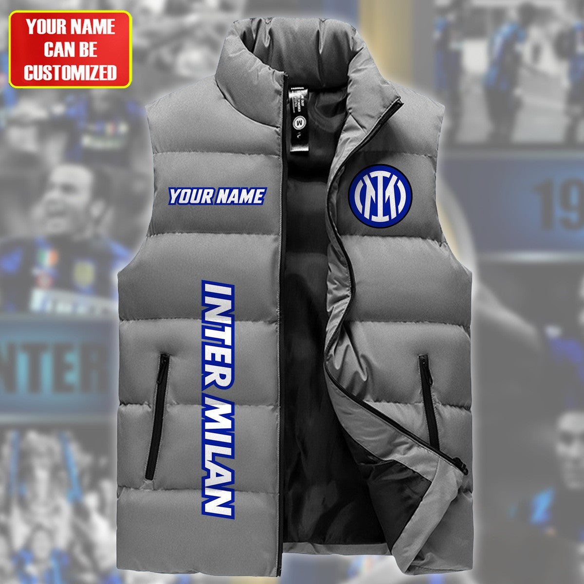 Inter Milan Sleeveless Windproof Puffer Jacket Q190901