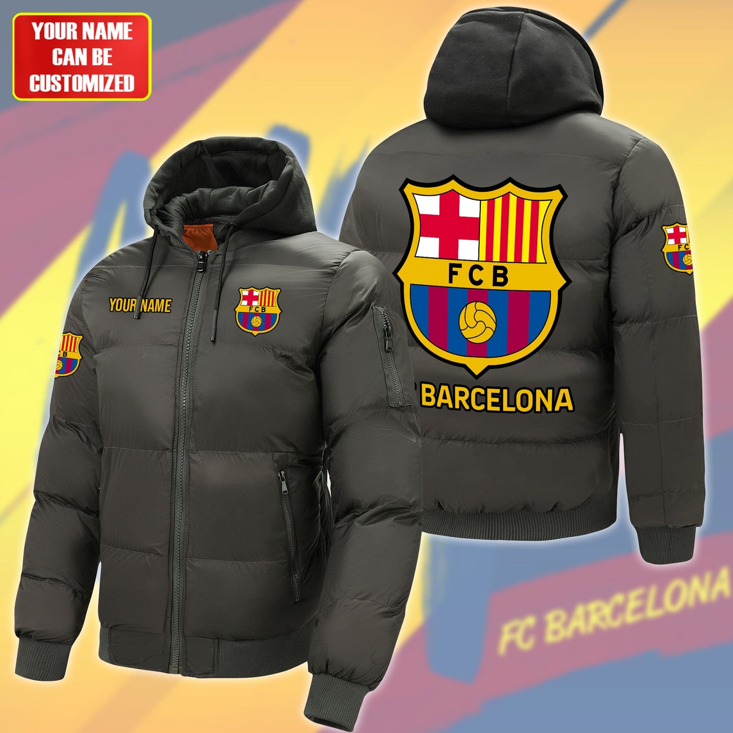 Barcelona FC Puffer Thermal Sport Warm Jacket P200902