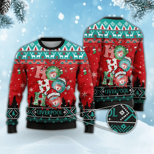 Liverpool Q4 Ugly Christmas Sweater , Unisex Wool Sweater