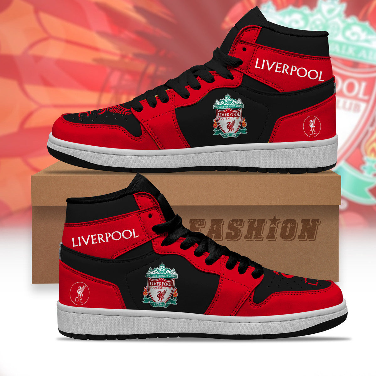 Liverpool AJ1 High Custom Sneaker Q230904