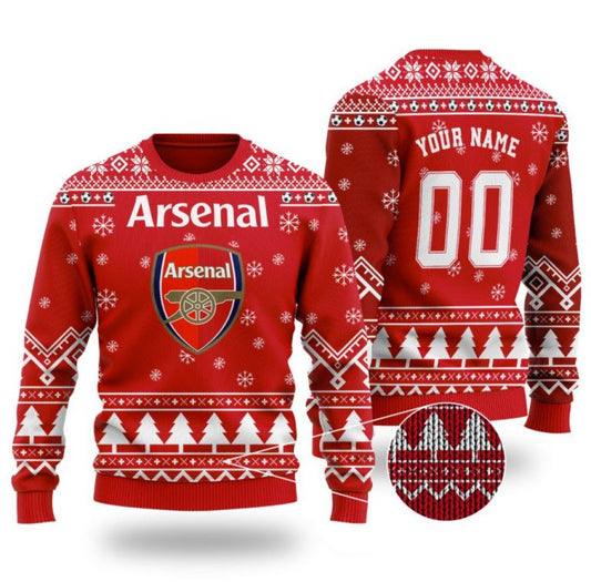 Arsenal Ugly Christmas Sweater , Unisex Wool Sweater S101220