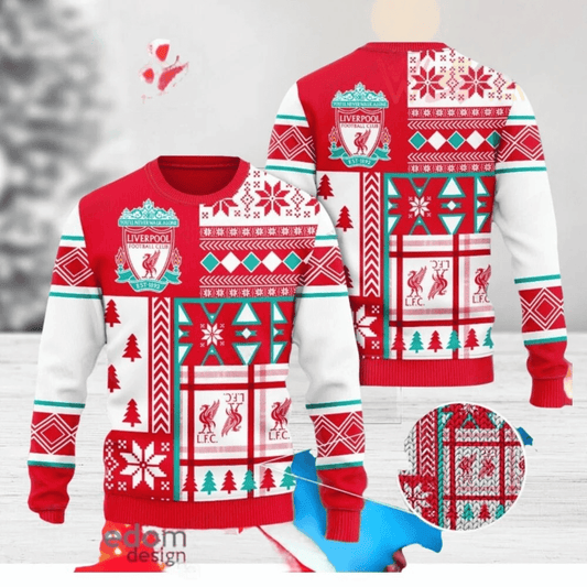 Liverpool Q11 Ugly Christmas Sweater , Unisex Wool Sweater