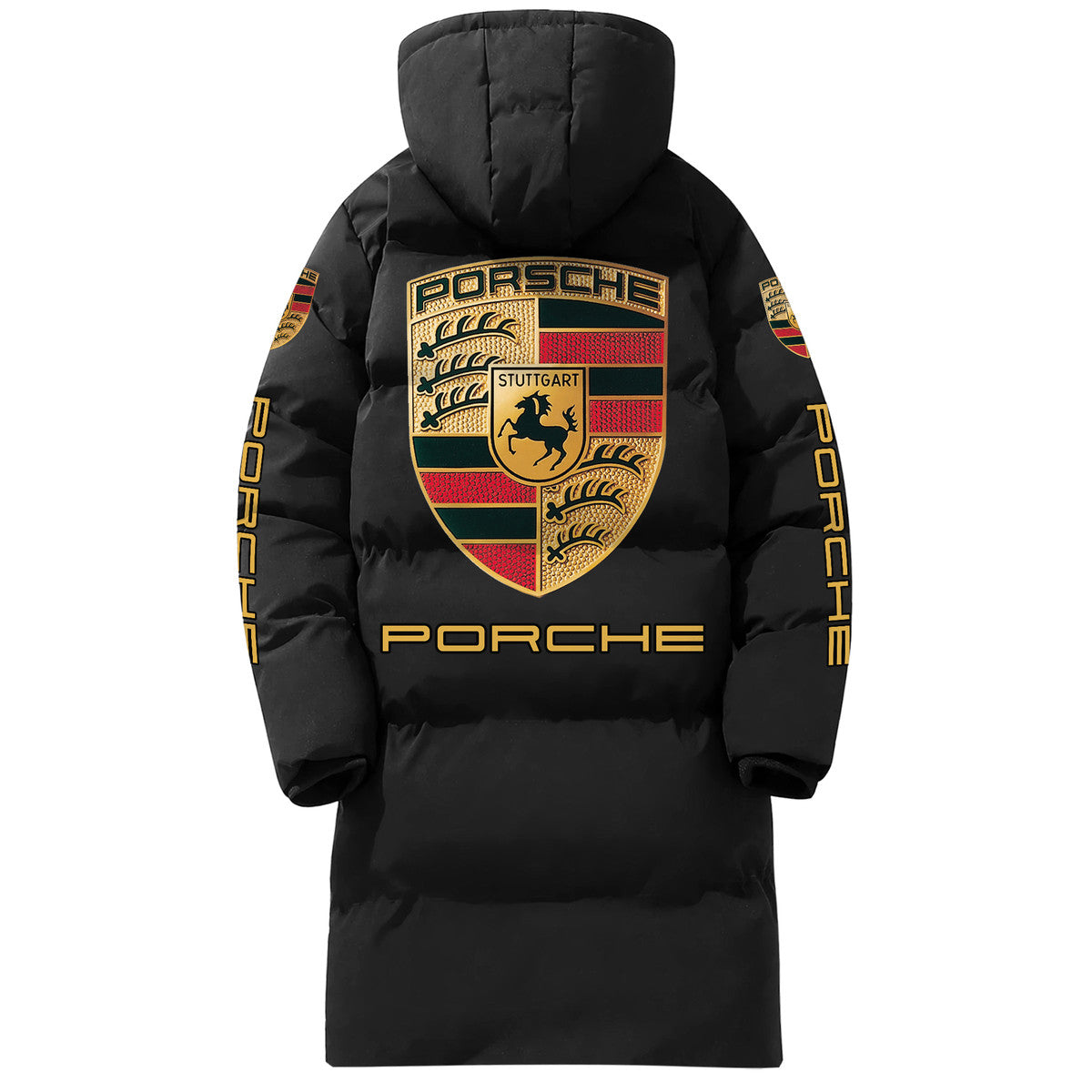 Personalized Pors Long Padded Coat , Thick And Warm , Hooded Cotton Coat QB011003