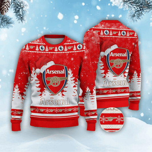 Arsenal Q2 Ugly Christmas Sweater , Unisex Wool Sweater