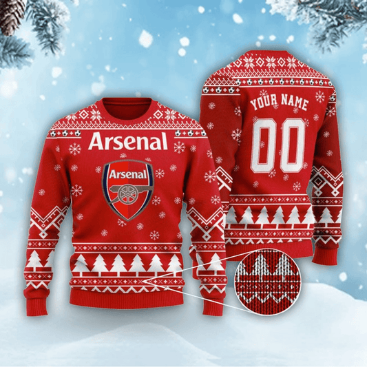 Personalized Arsenal Q5 Ugly Christmas Sweater , Unisex Wool Sweater