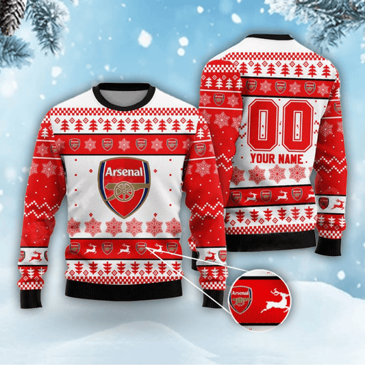 Personalized Arsenal Q6 Ugly Christmas Sweater , Unisex Wool Sweater