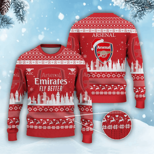 Arsenal Q9 Ugly Christmas Sweater , Unisex Wool Sweater