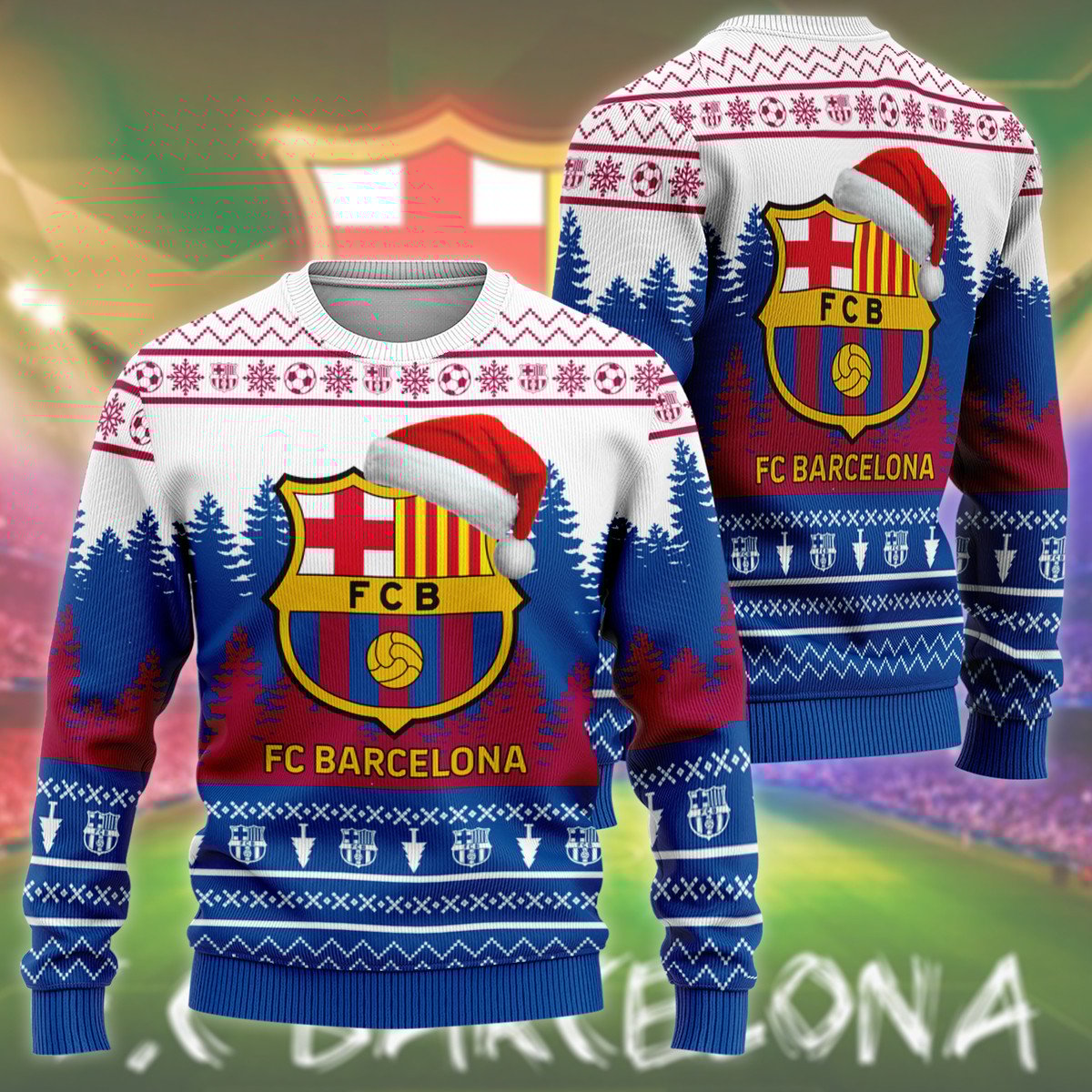 Barça Ugly Christmas Sweater , Unisex Wool Sweater Q210901