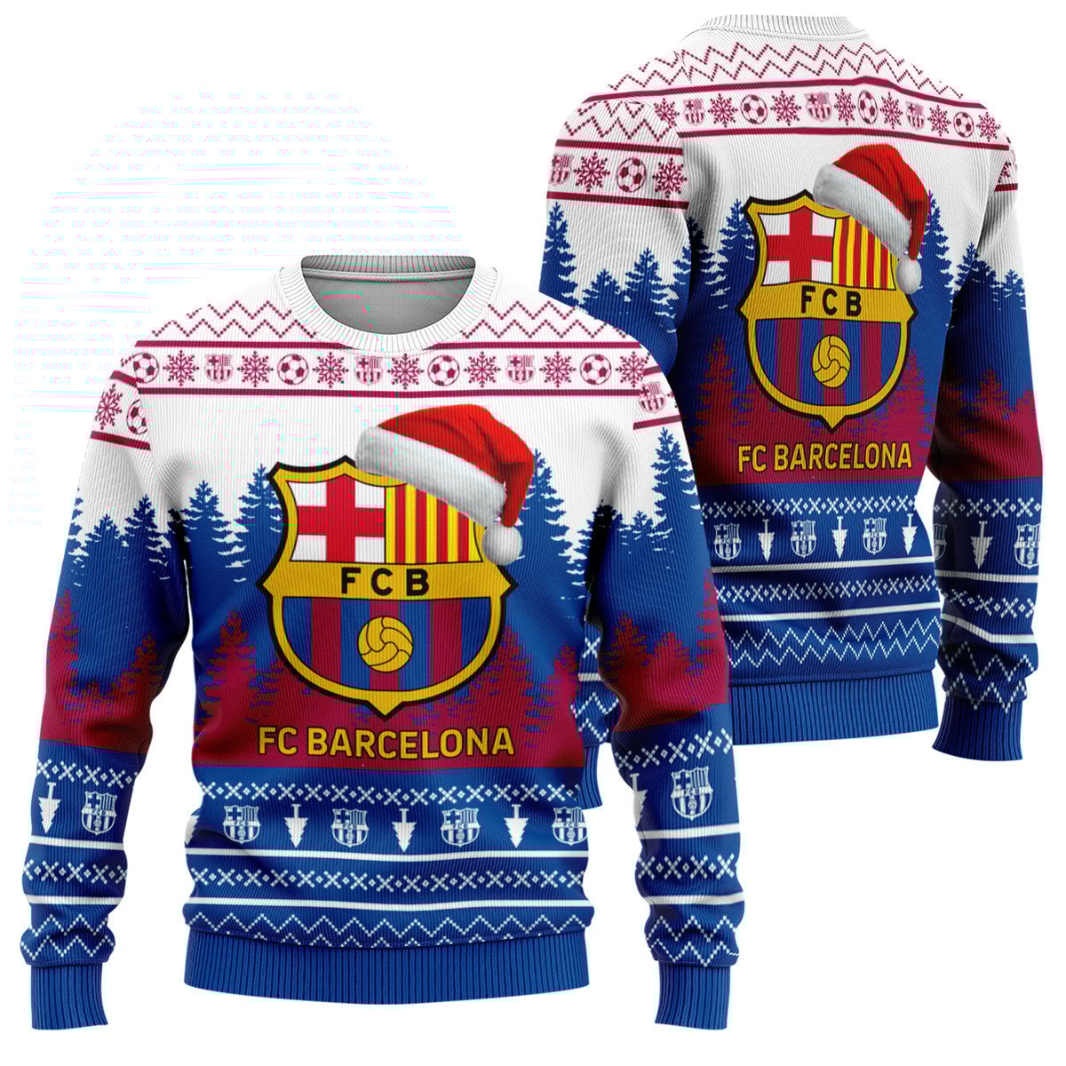 Barça Ugly Christmas Sweater , Unisex Wool Sweater Q210901