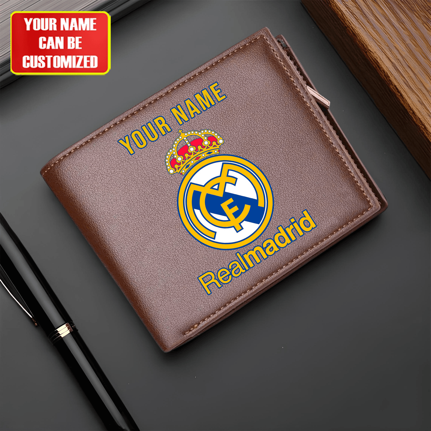 Personalized Real Madrid Leather Wallet Q200807