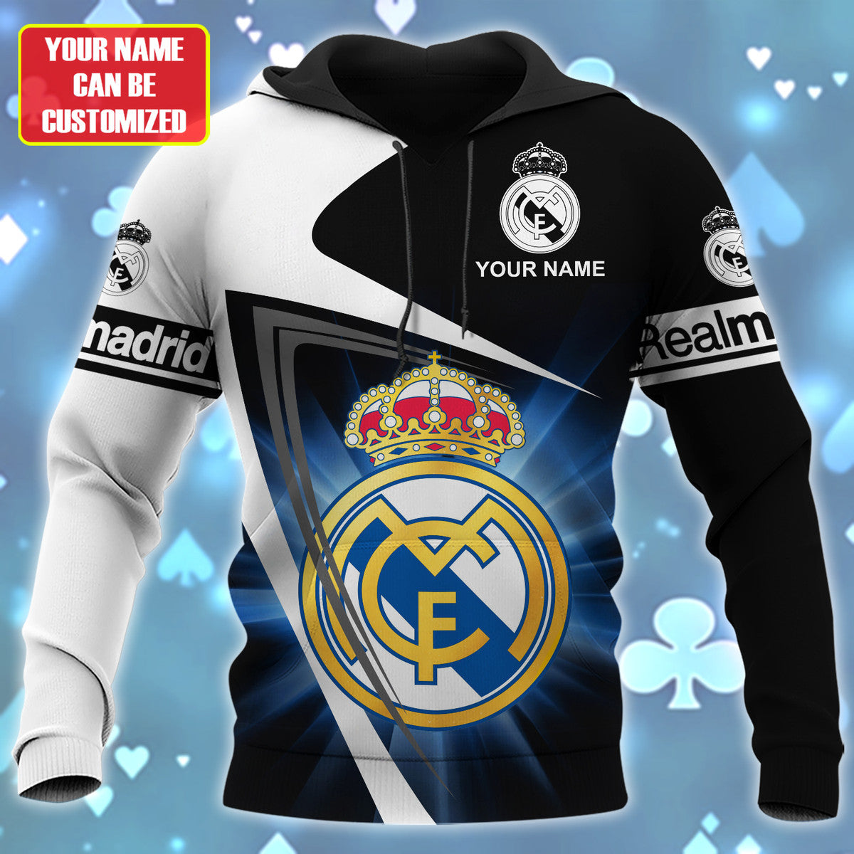 Personalized Real Madrid 3D Full Printing Set , Real Madrid Shirt , Hoodie , Short , Polo ,hawaii Q041003