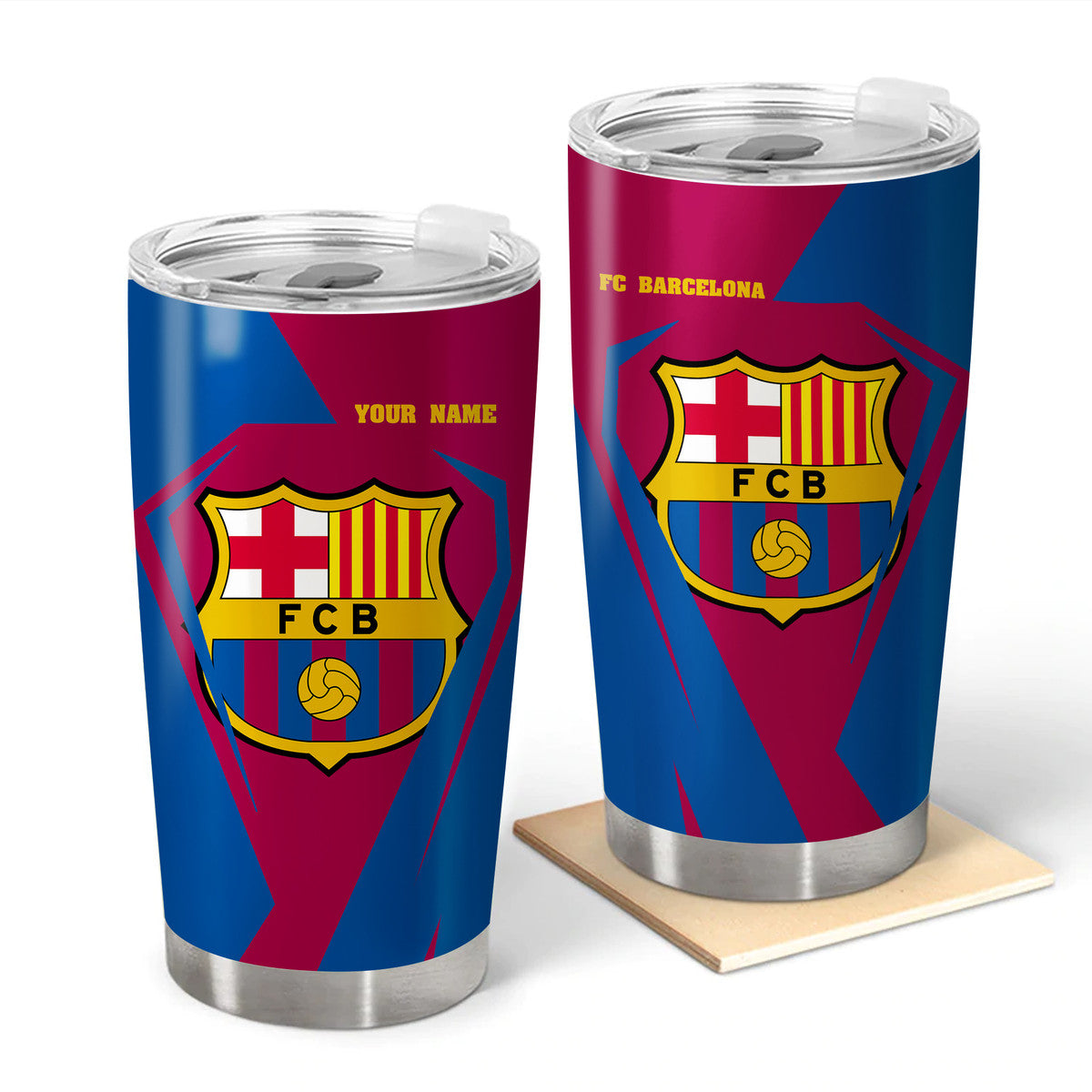 Personalized Name FC Barcelona V4 Stainless Tumbler 20oz 30oz Cup Q031002