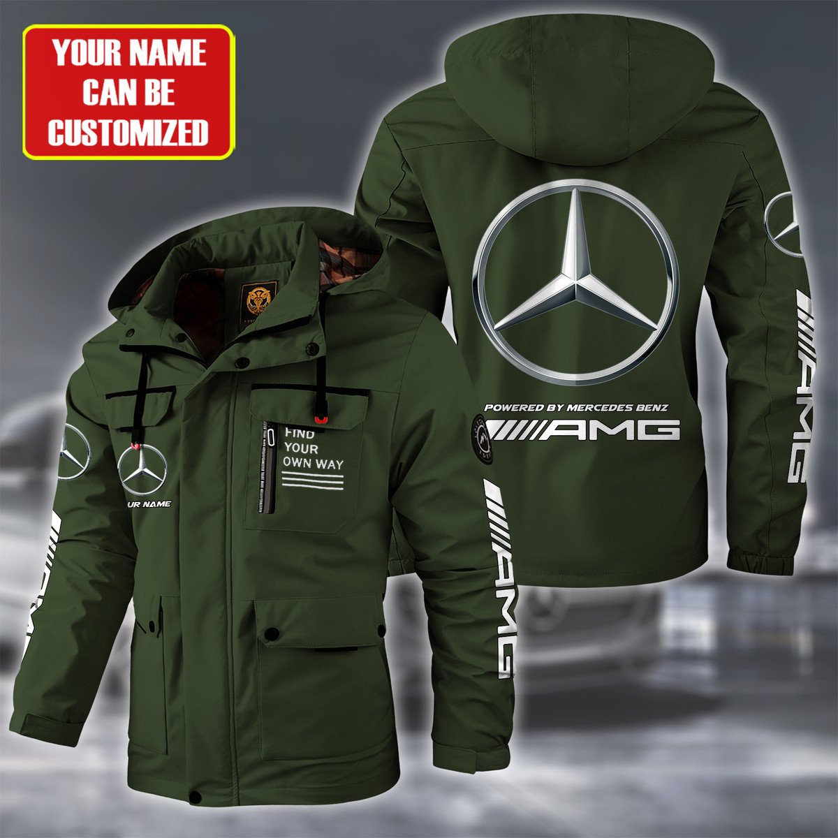 Merc AMG Windbreaker Hooded Jacket QB041001