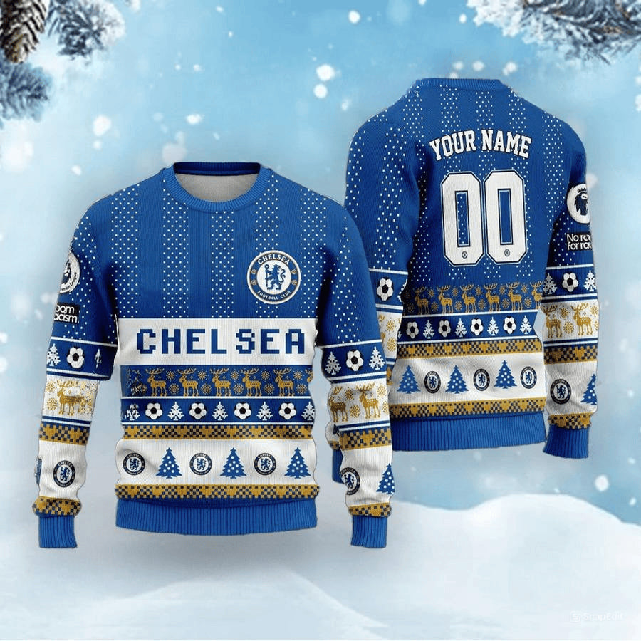 Chelsea S4 Ugly Christmas Sweater , Unisex Wool Sweater