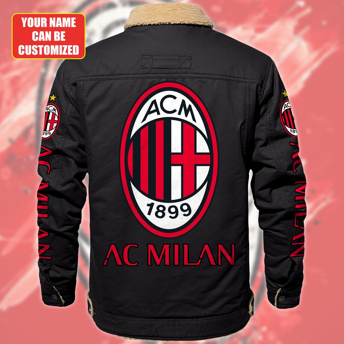 Personalized AC Milan Fleece Thermal Cotton Jacket S180905