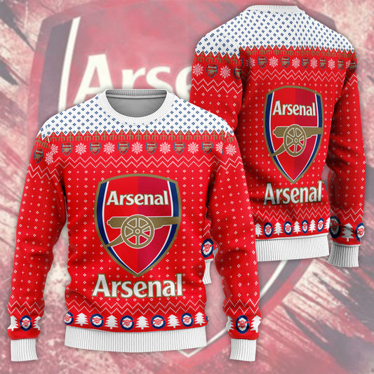 Arsenal S2 Ugly Christmas Sweater , Unisex Wool Sweater S071003