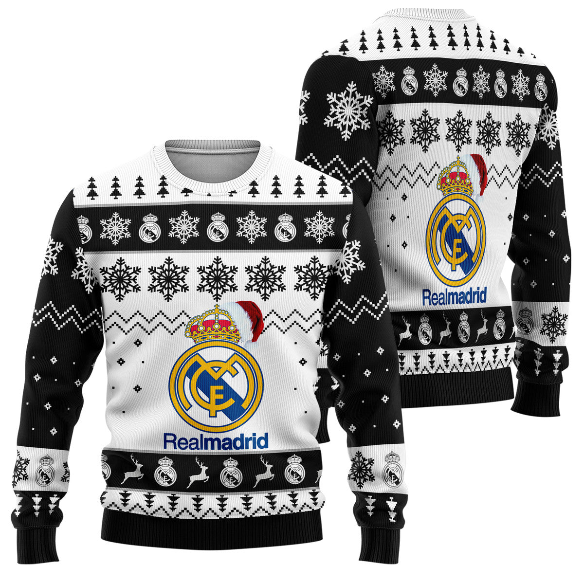 Real Madrid Q2 Ugly Christmas Sweater , Unisex Wool Sweater Q051004