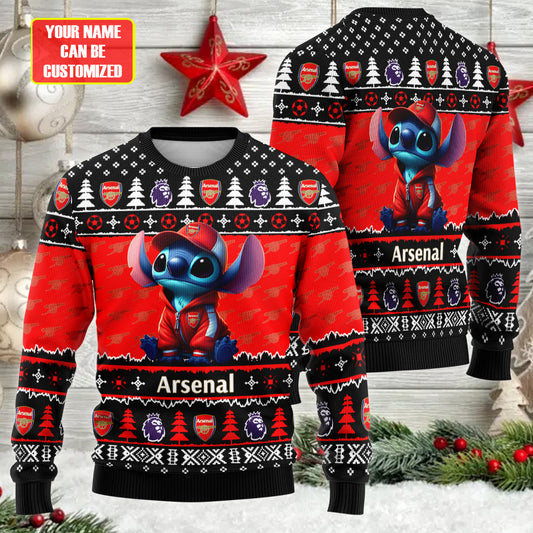 Arsenal Ugly Christmas Sweater , Unisex Wool Sweater QB071001