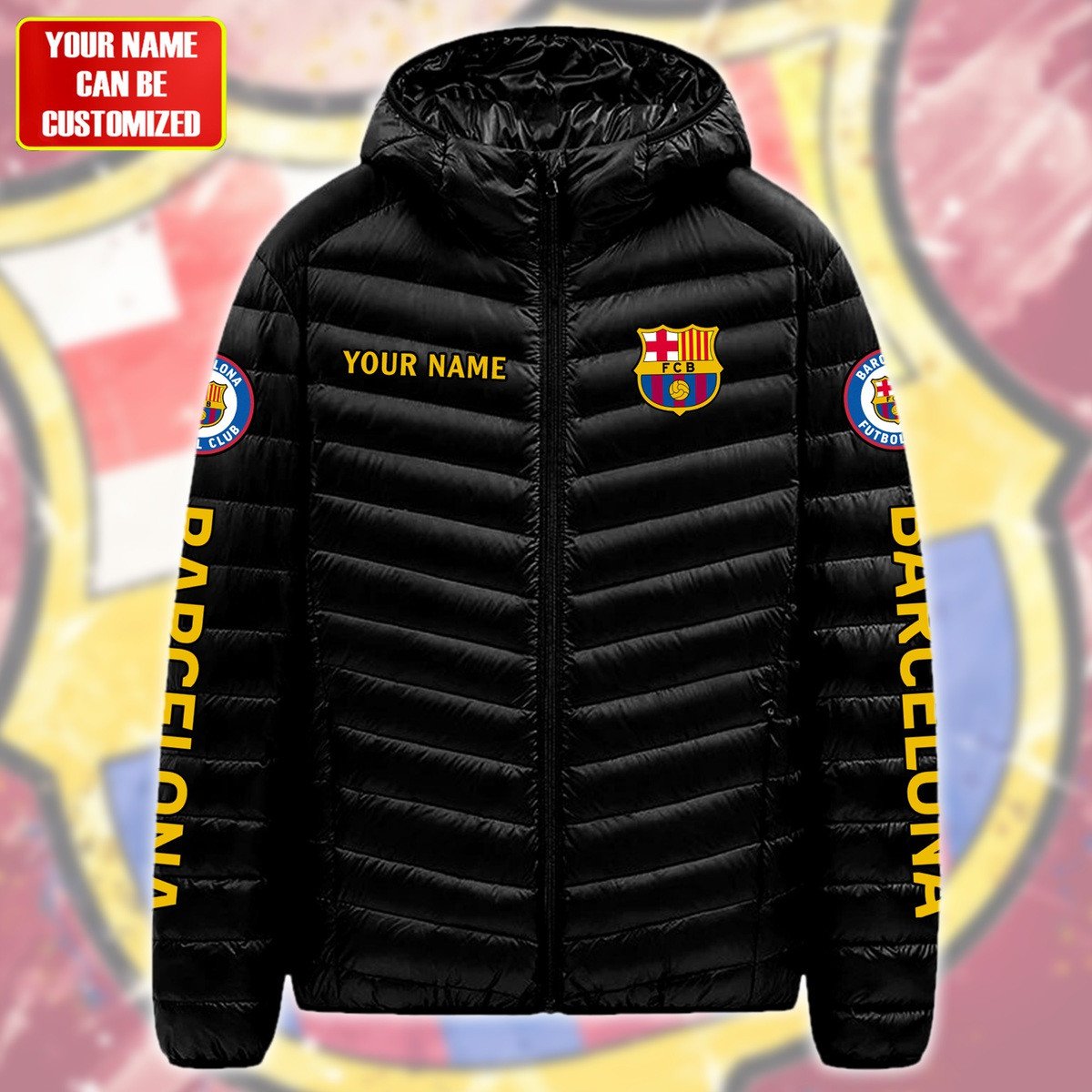 Personalized Barça Puffer Sideline Down Jacket Q091005