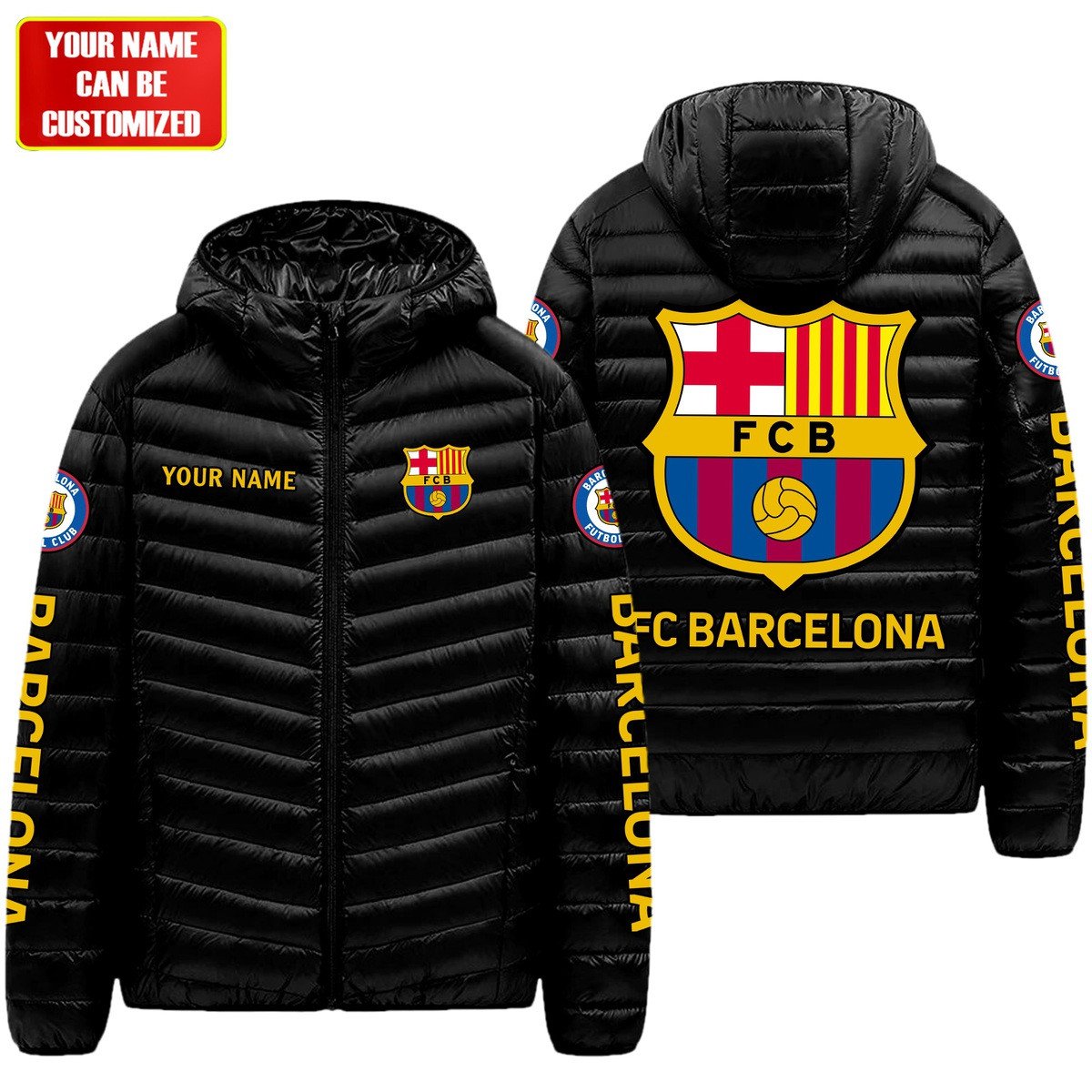 Personalized Barça Puffer Sideline Down Jacket Q091005