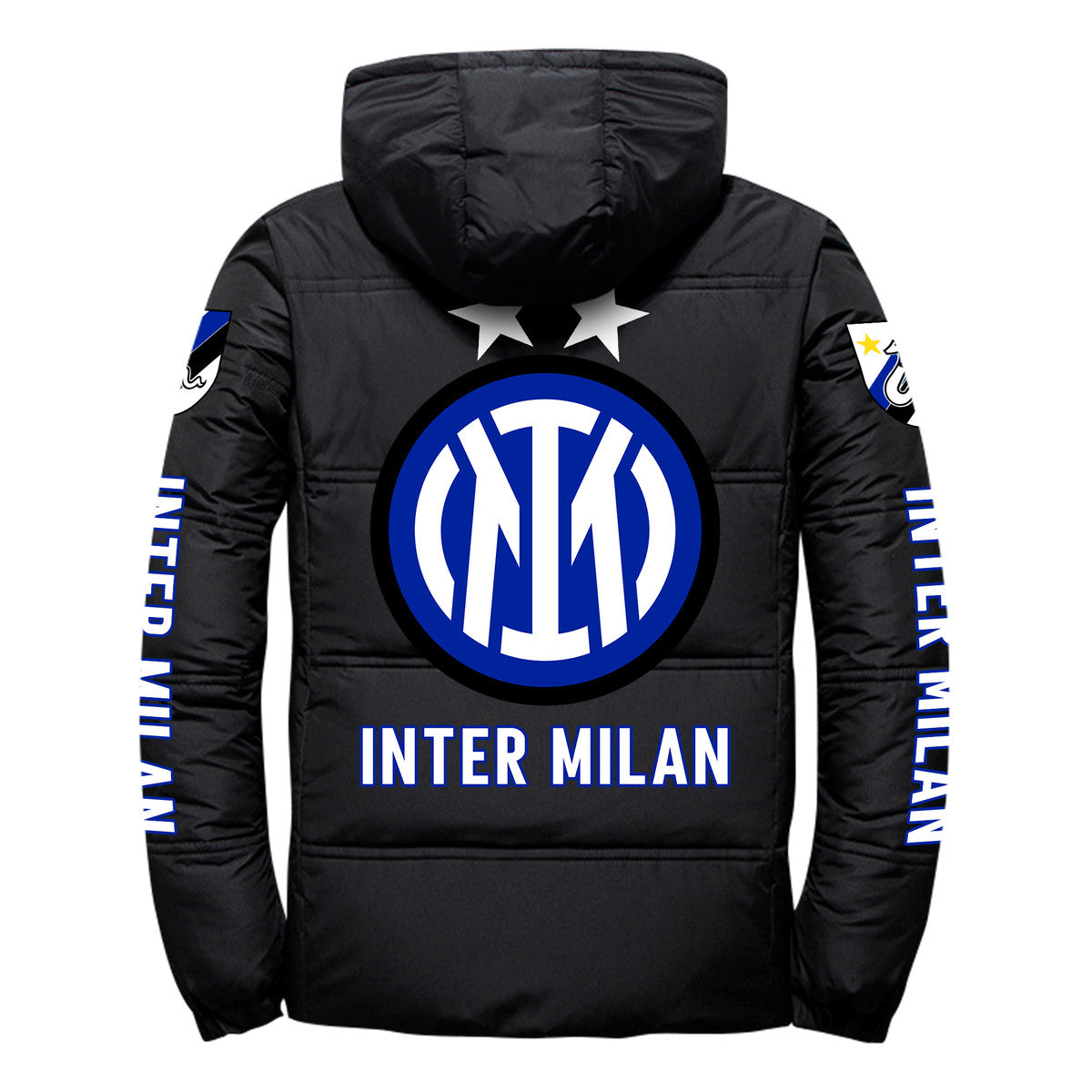 Personalized Inter Milan Puffer Thermal Jacket With Hood Q071006