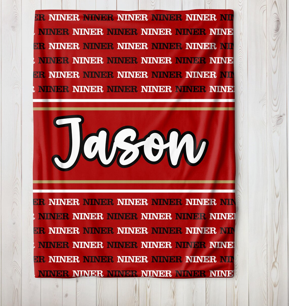 SF 49ers 3D Fleece & Sherpa Blanket