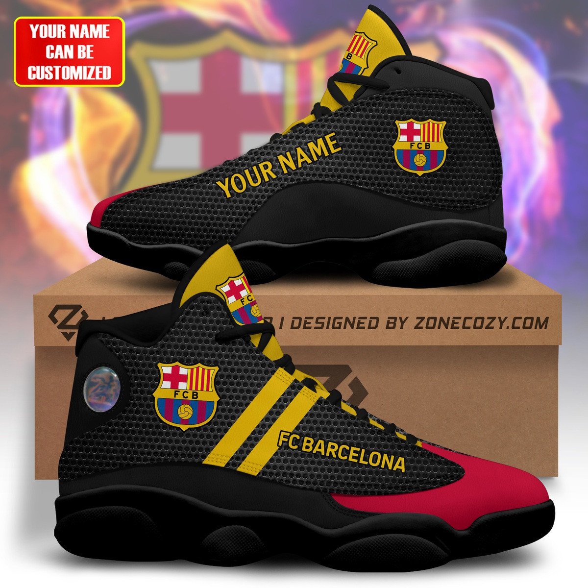Personalized Barcelona FC AJD13 Custom Sneaker P141001