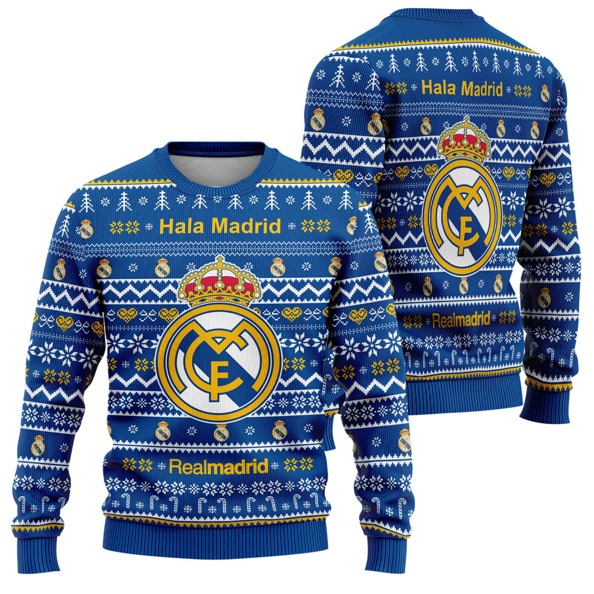Real Madrid S5 Ugly Christmas Sweater , Unisex Wool Sweater S161004