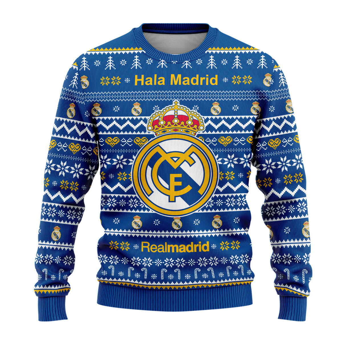Real Madrid S5 Ugly Christmas Sweater , Unisex Wool Sweater S161004