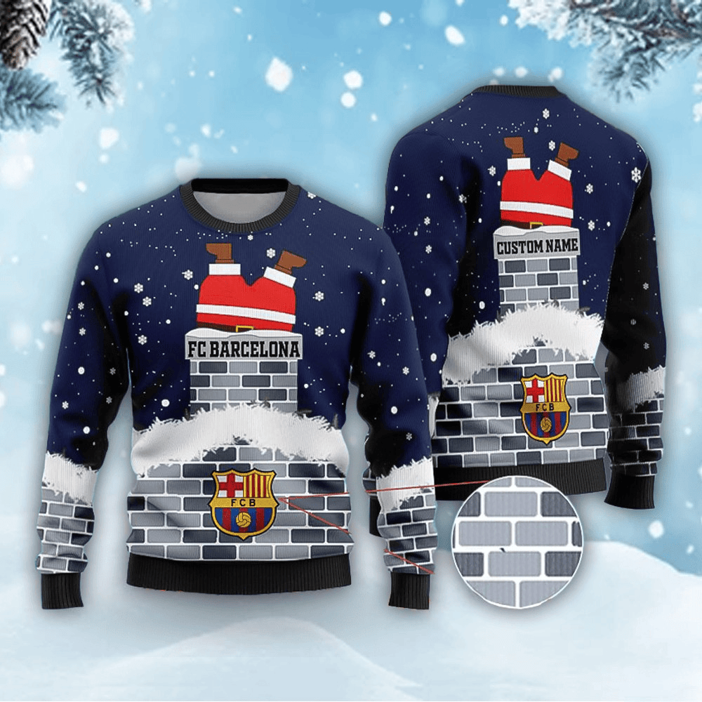Personalized Barça Q6 Ugly Christmas Sweater , Unisex Wool Sweater Q011115