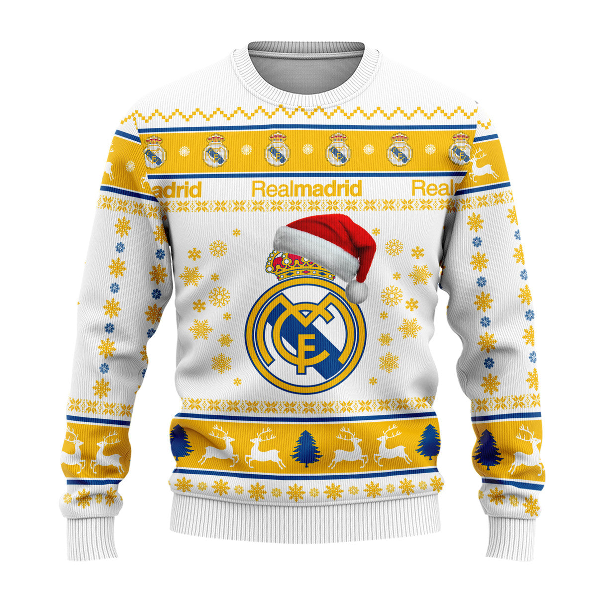 Real Madrid Q2 Ugly Christmas Sweater , Unisex Wool Sweater Q051003