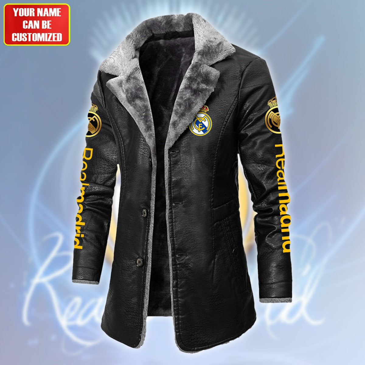 Real Madrid Leather Fleece Winter Coat S181005