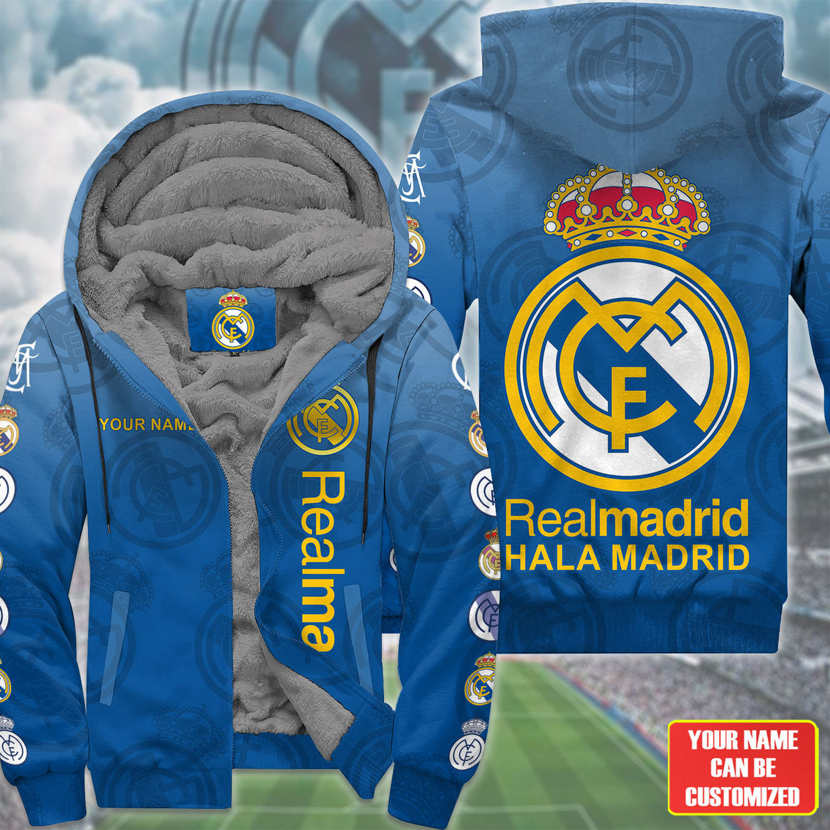 Personalized Real Madrid Fleece 3D All Over Printed Unisex Shirt Q211007