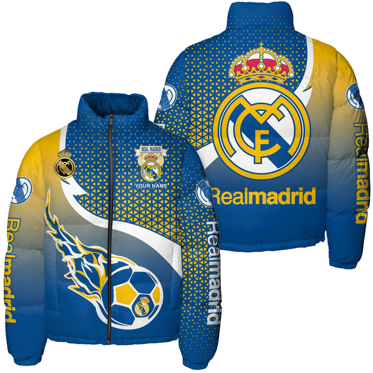 Real Madrid Q2 Puffer Thermal Stand Collar Jacket Q211103