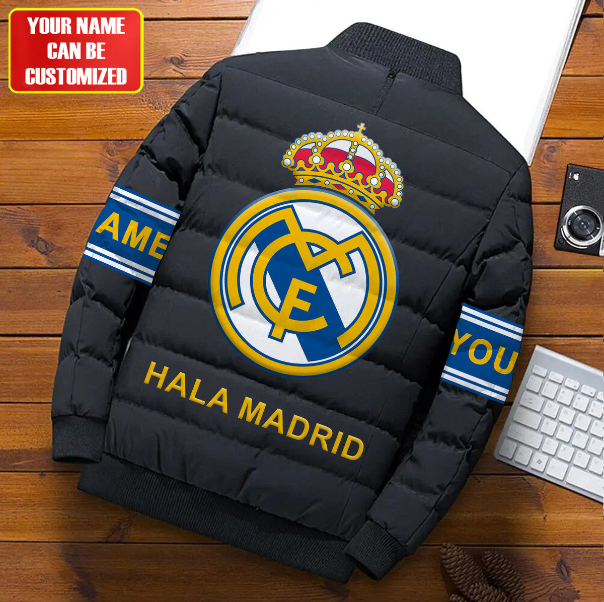 Personalized Real Madrid Q2 Puffer Jacket Q221003