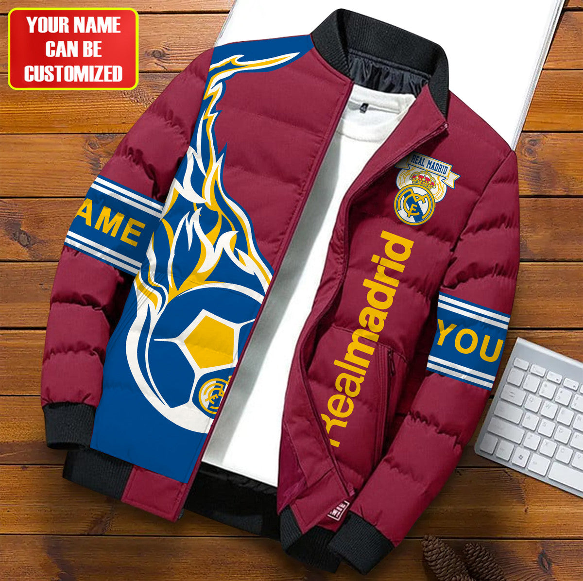 Personalized Real Madrid Q2 Puffer Jacket Q221003