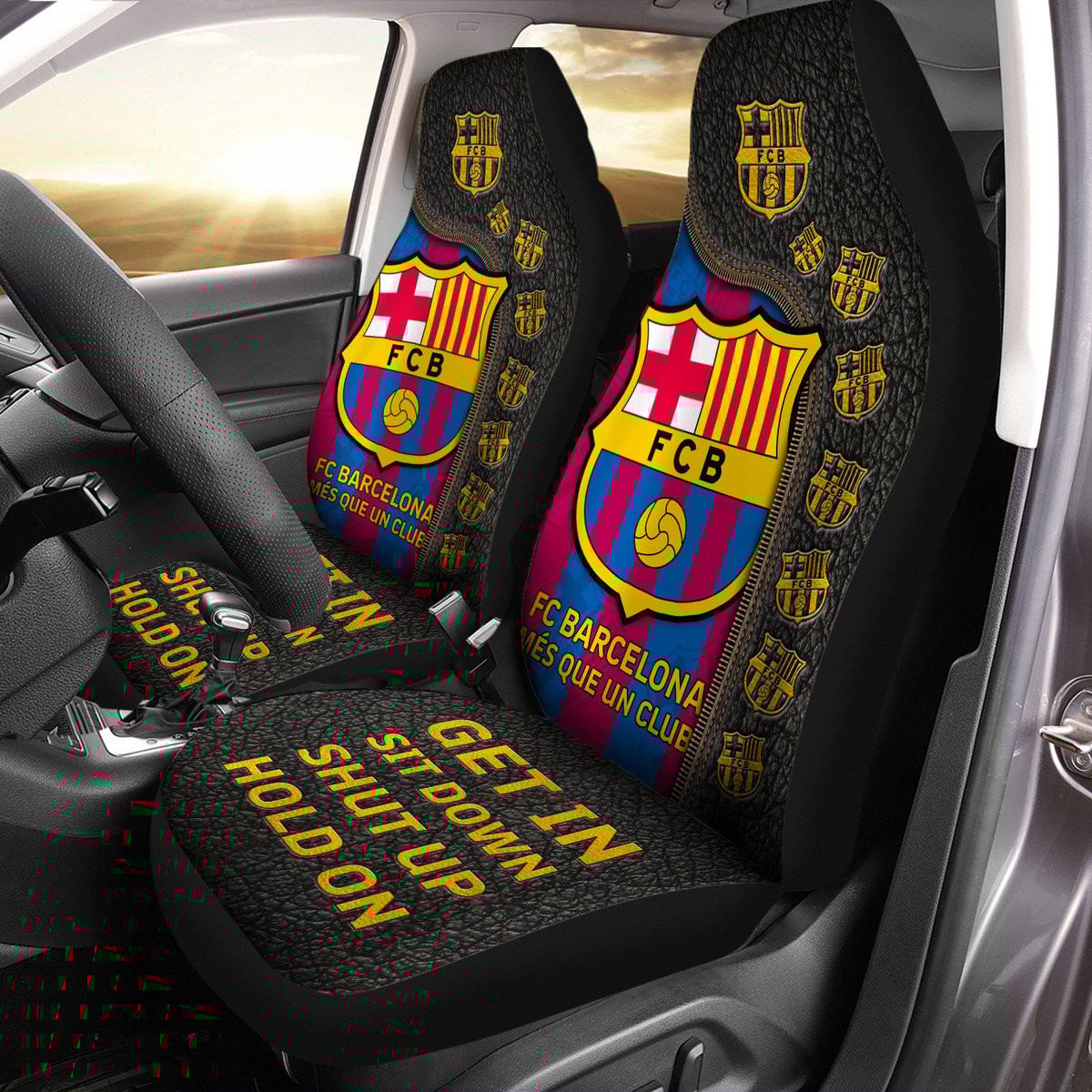 Barca Q2 Hold on Funny Car Seat Covers Universal Fit Set 2 Q281001