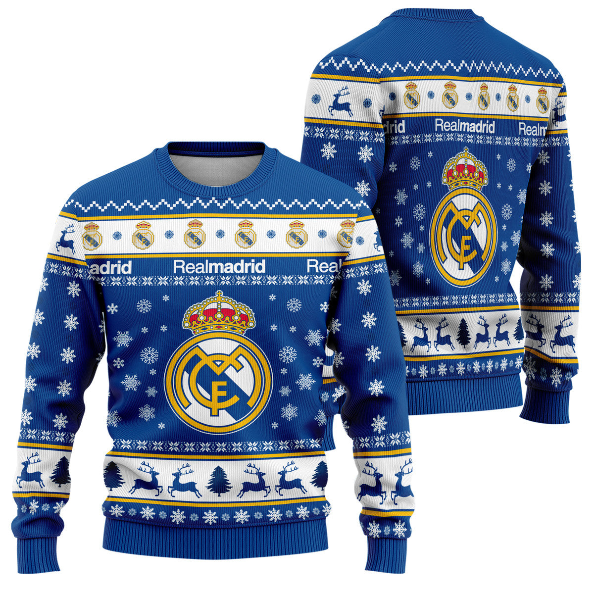 Real Madrid S6 Ugly Christmas Sweater , Unisex Wool Sweater S281003