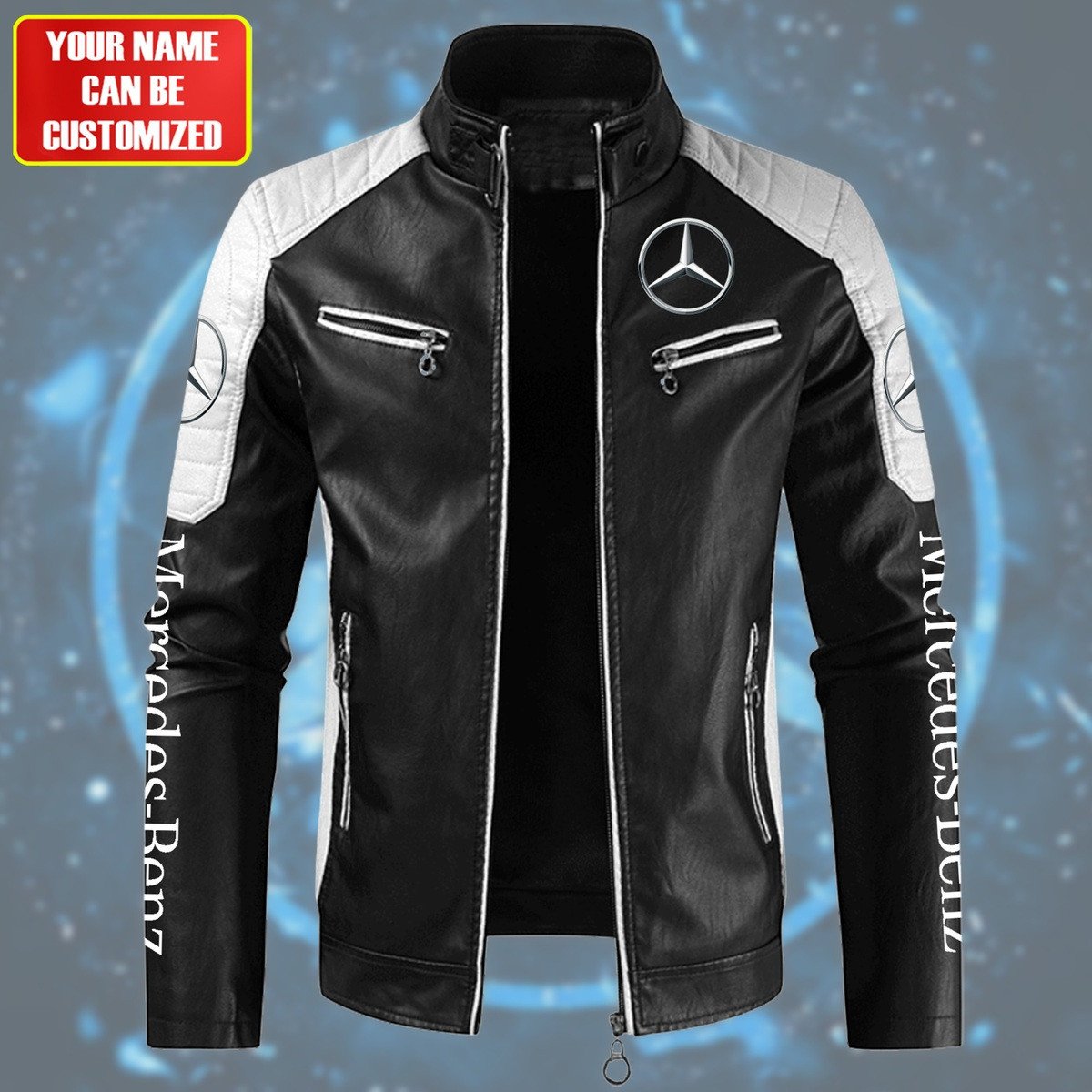 Personaziled Merc Leather Biker Jacket P281001