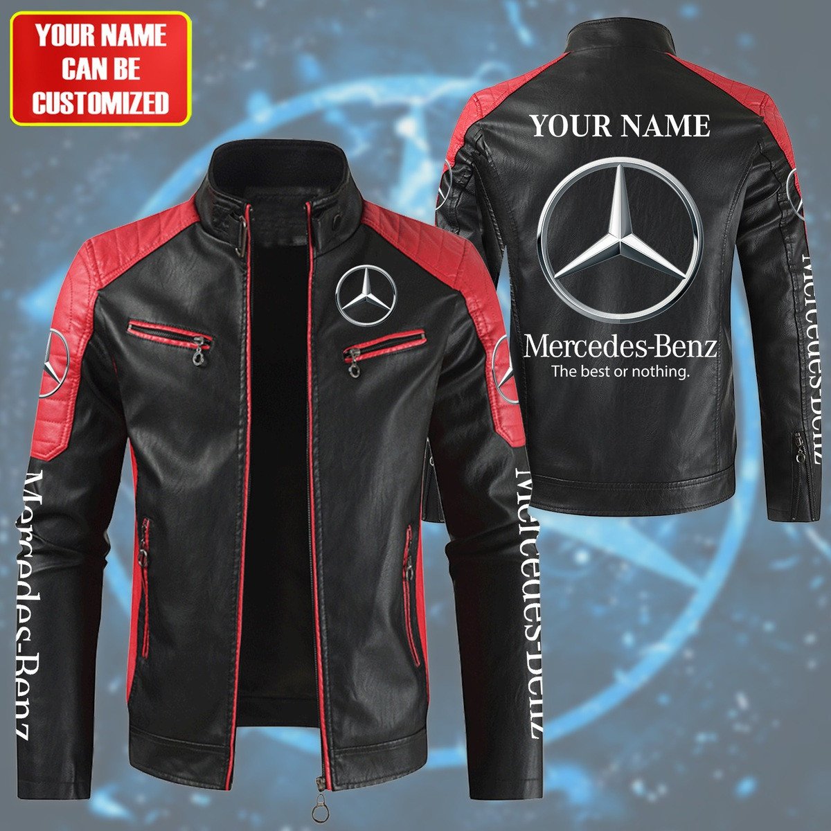 Personaziled Merc Leather Biker Jacket P281001