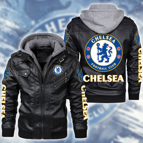 Chelsea Leather Jacket with Hood S281008