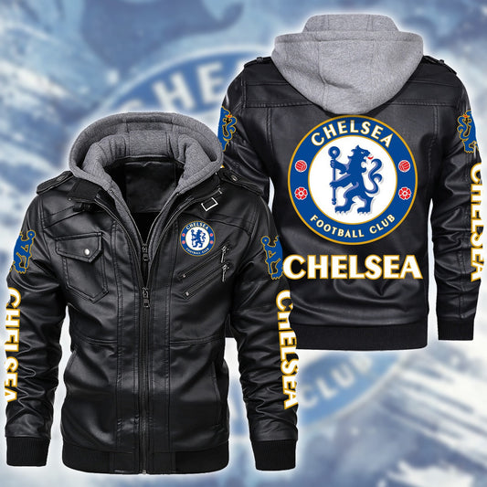 Chelsea Leather Jacket with Hood S281008