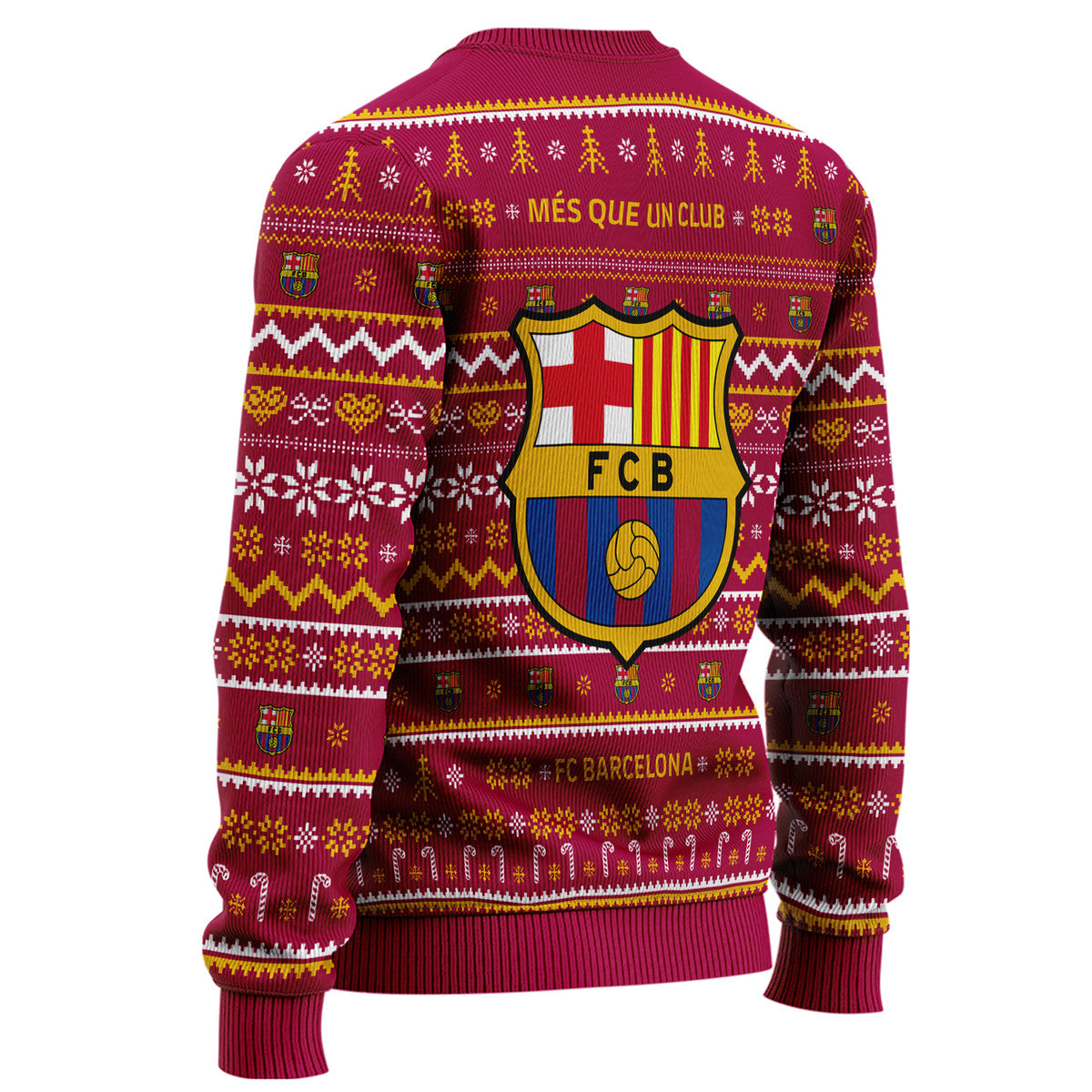 Barcelona S3 Ugly Christmas Sweater , Unisex Wool Sweater S281004