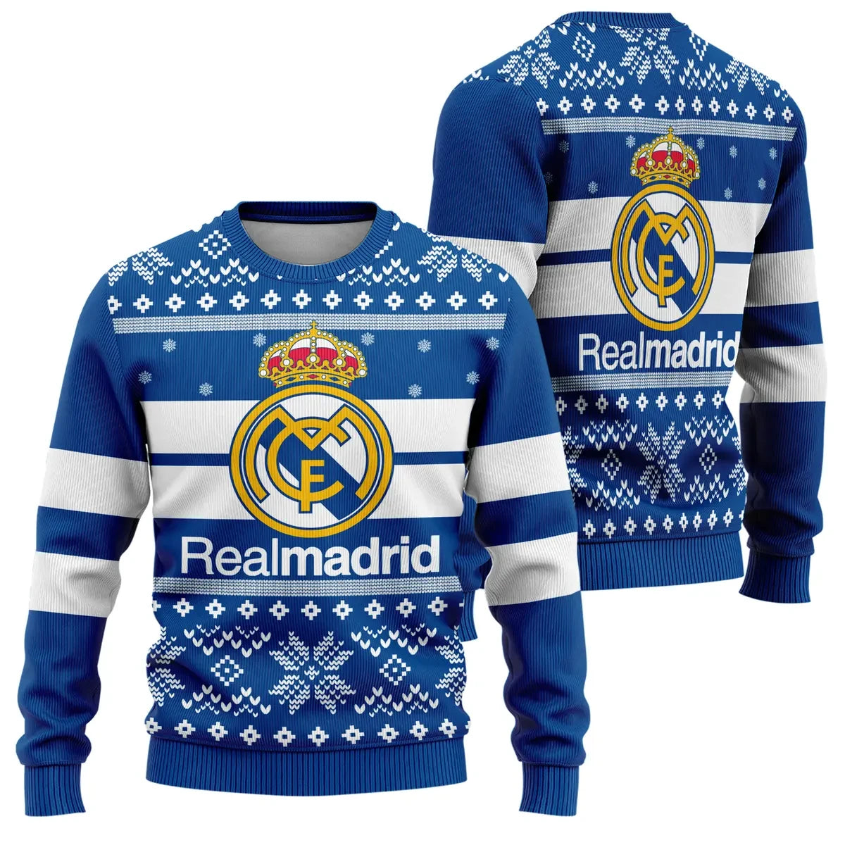 Real Madrid S7 Ugly Christmas Sweater , Unisex Wool Sweater S301004