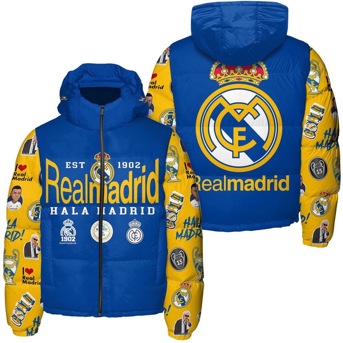 Real Madrid Puffer Thermal Stand Collar Jacket QB311009