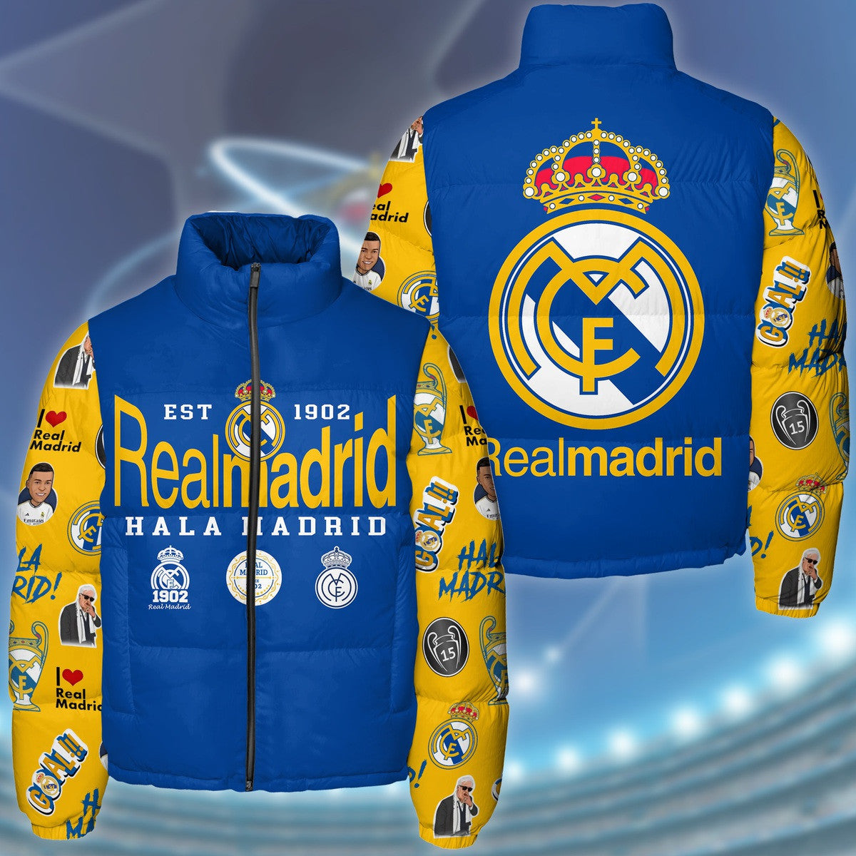 Real Madrid Puffer Thermal Stand Collar Jacket QB311009